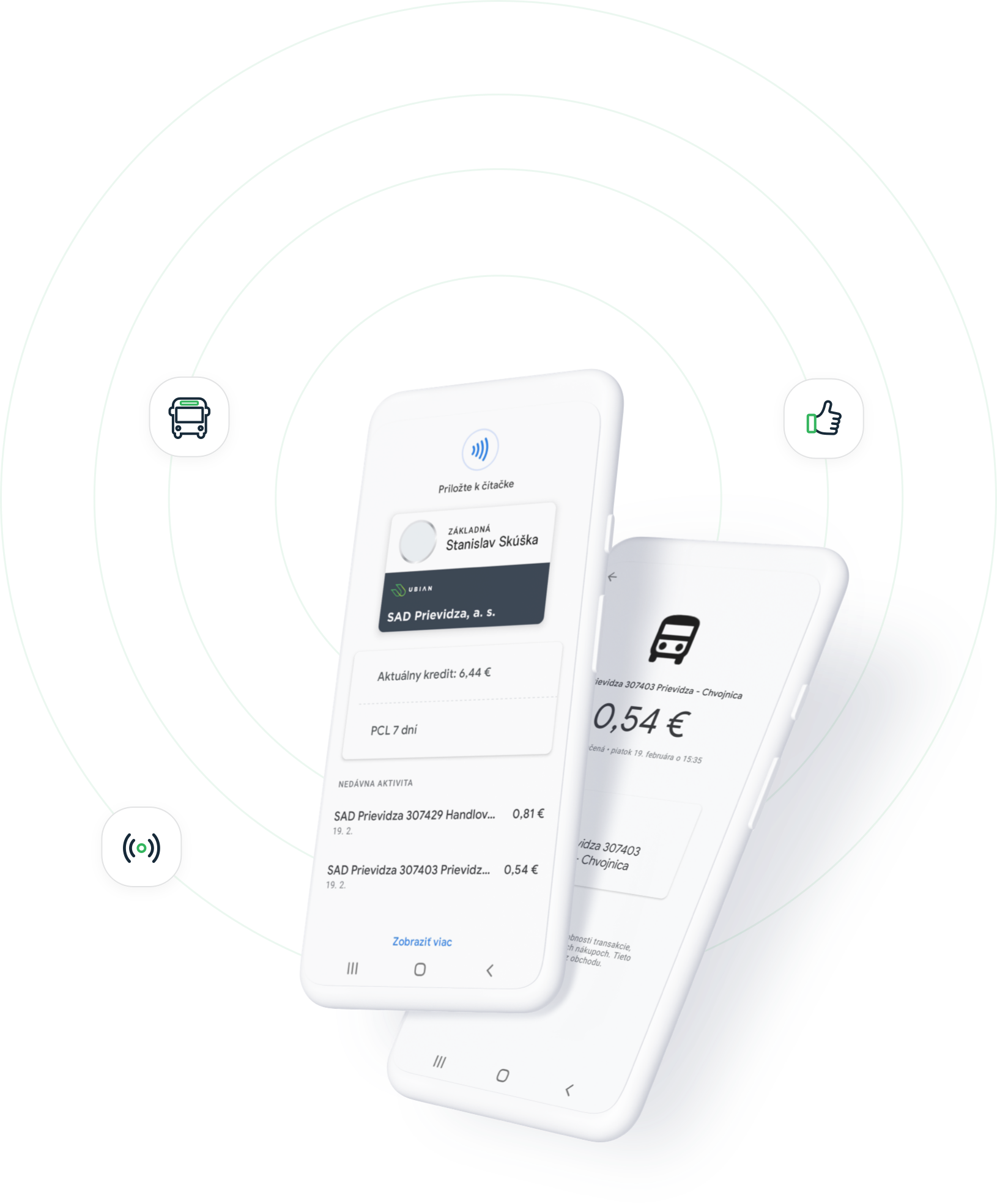Virtuálna dopravná karta v mobile